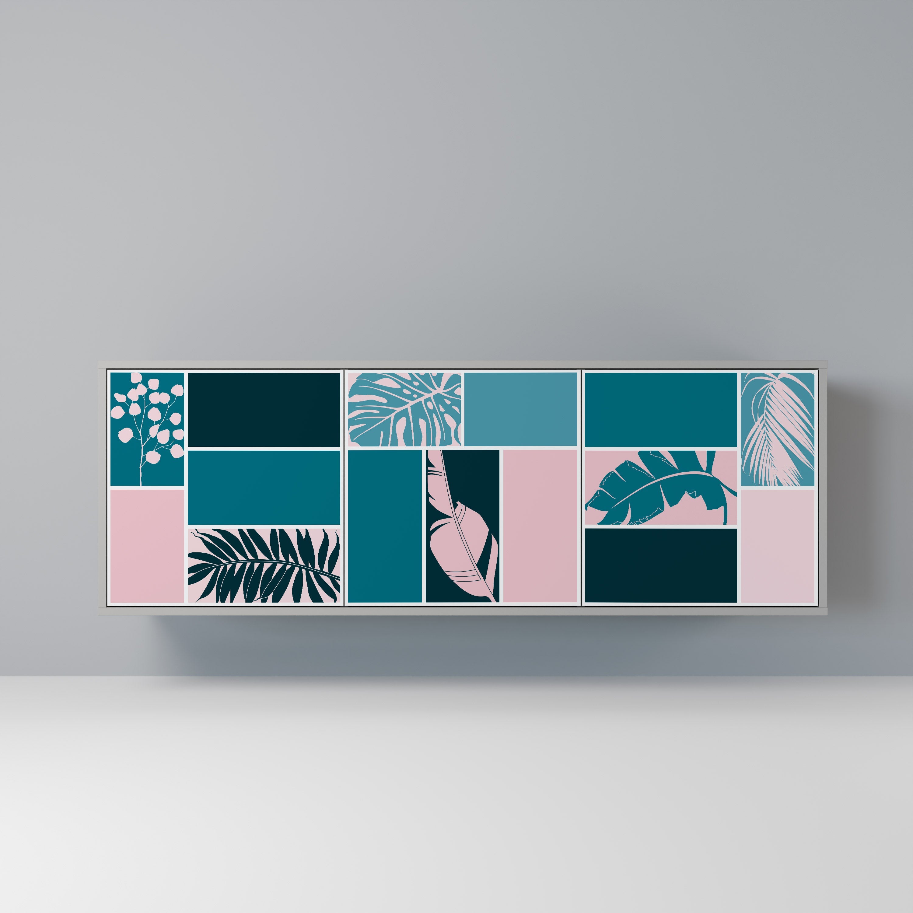 COMBINATION OF SHAPES 3-türiges Sideboard in grauer Ausführung