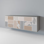 TROPICAL SHAPES Sideboard mit 3 Türen in Grau