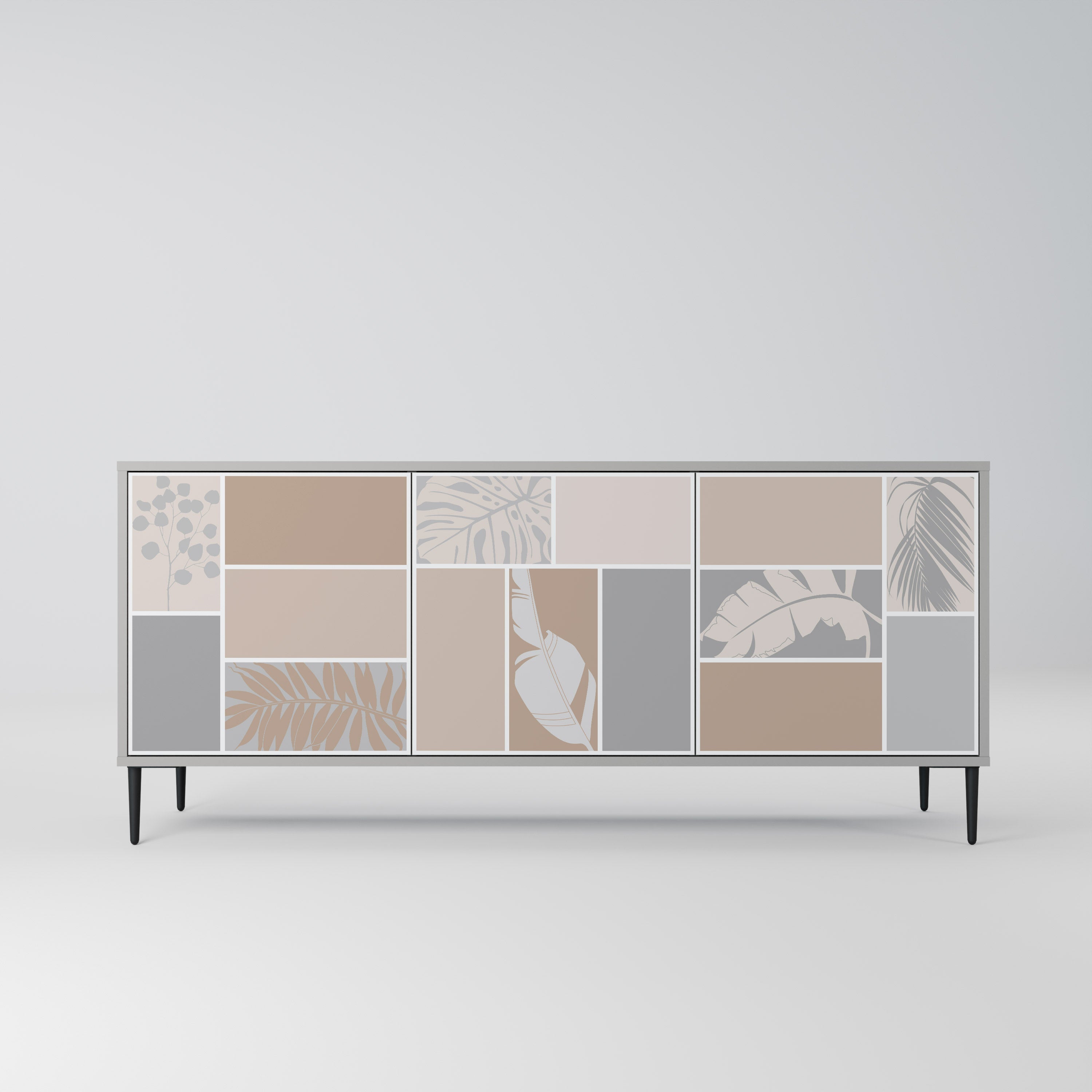 TROPICAL SHAPES 3-türiges Sideboard in grauer Ausführung