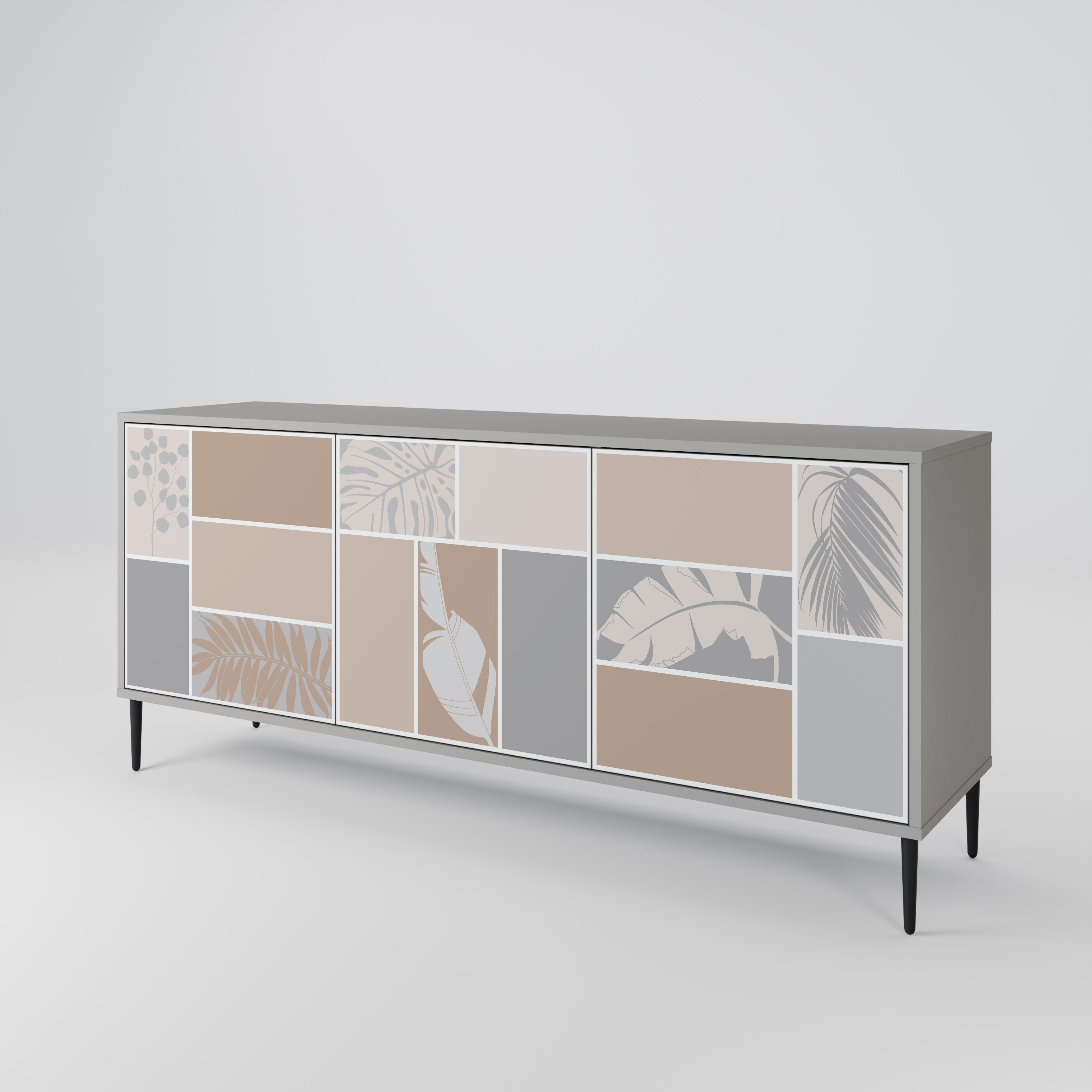 TROPICAL SHAPES 3-türiges Sideboard in grauer Ausführung