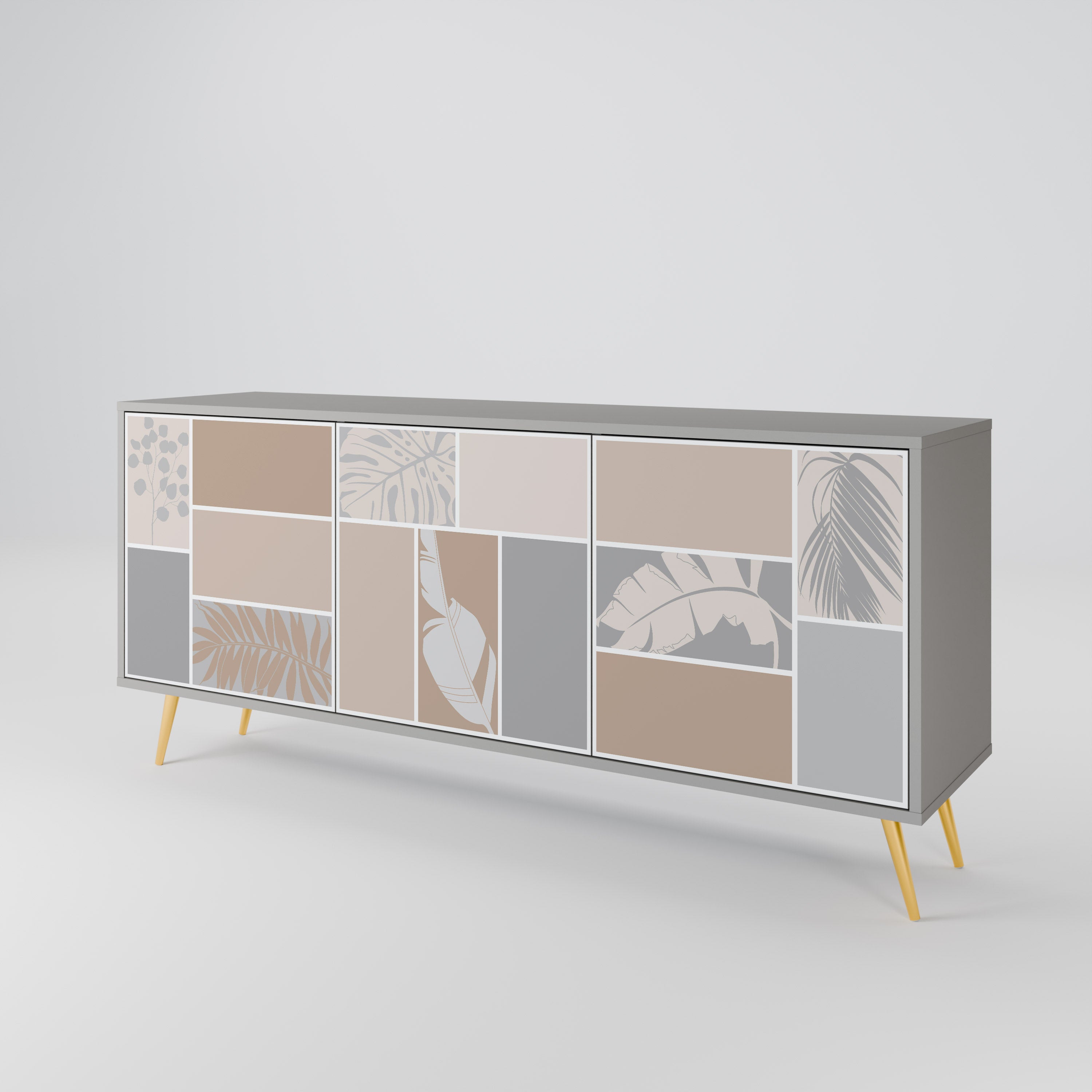 TROPICAL SHAPES 3-türiges Sideboard in grauer Ausführung
