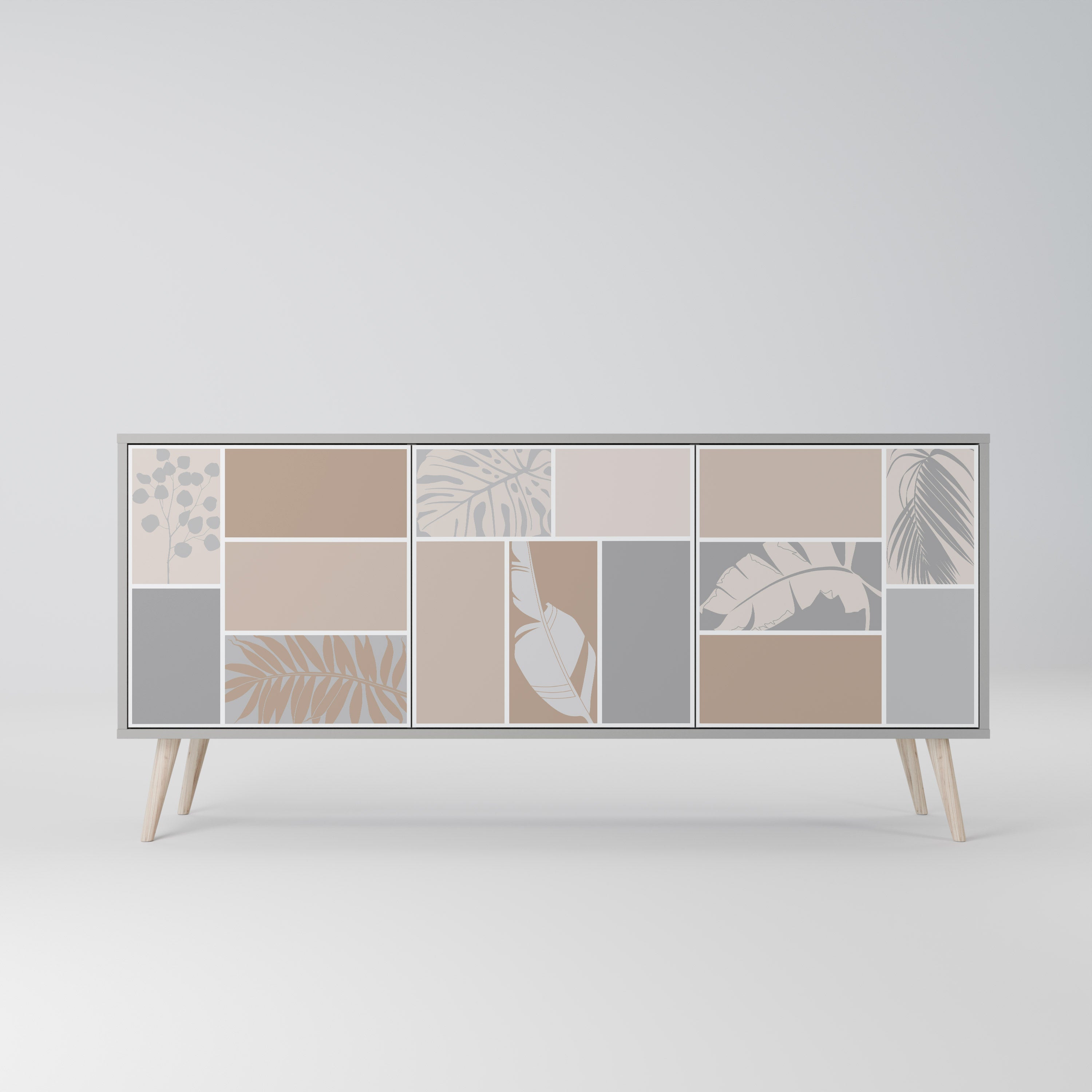 TROPICAL SHAPES 3-türiges Sideboard in grauer Ausführung
