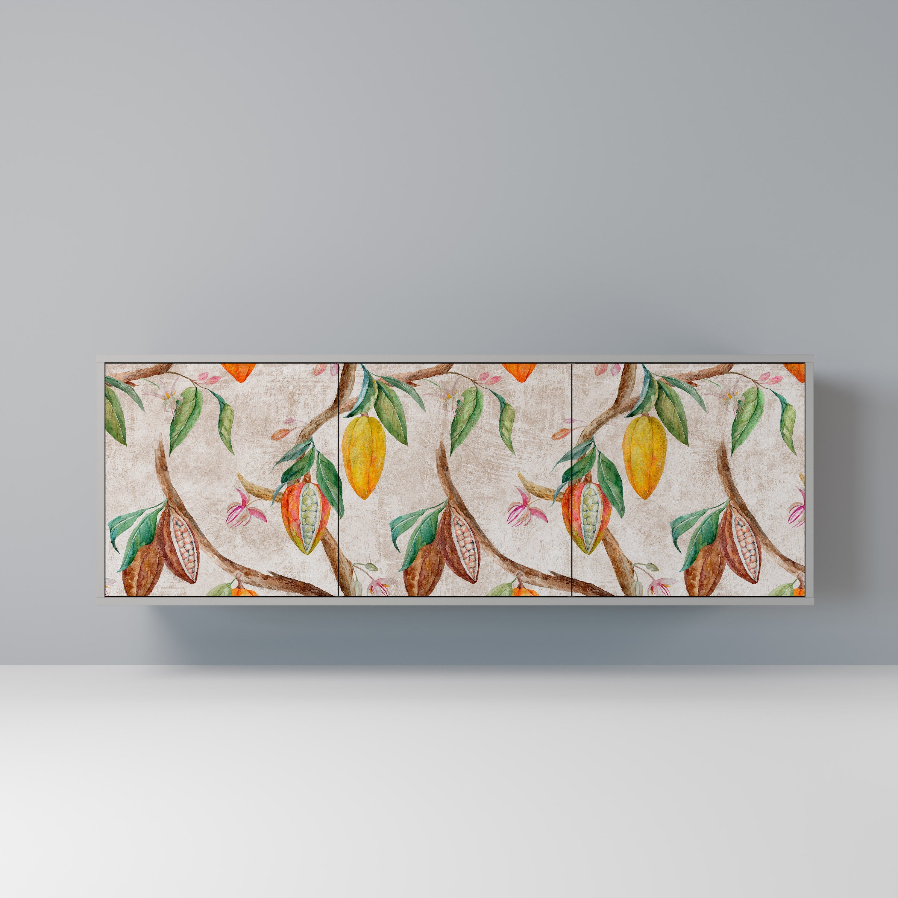 COCOA FRUITS 3-türiges Sideboard in grauer Ausführung