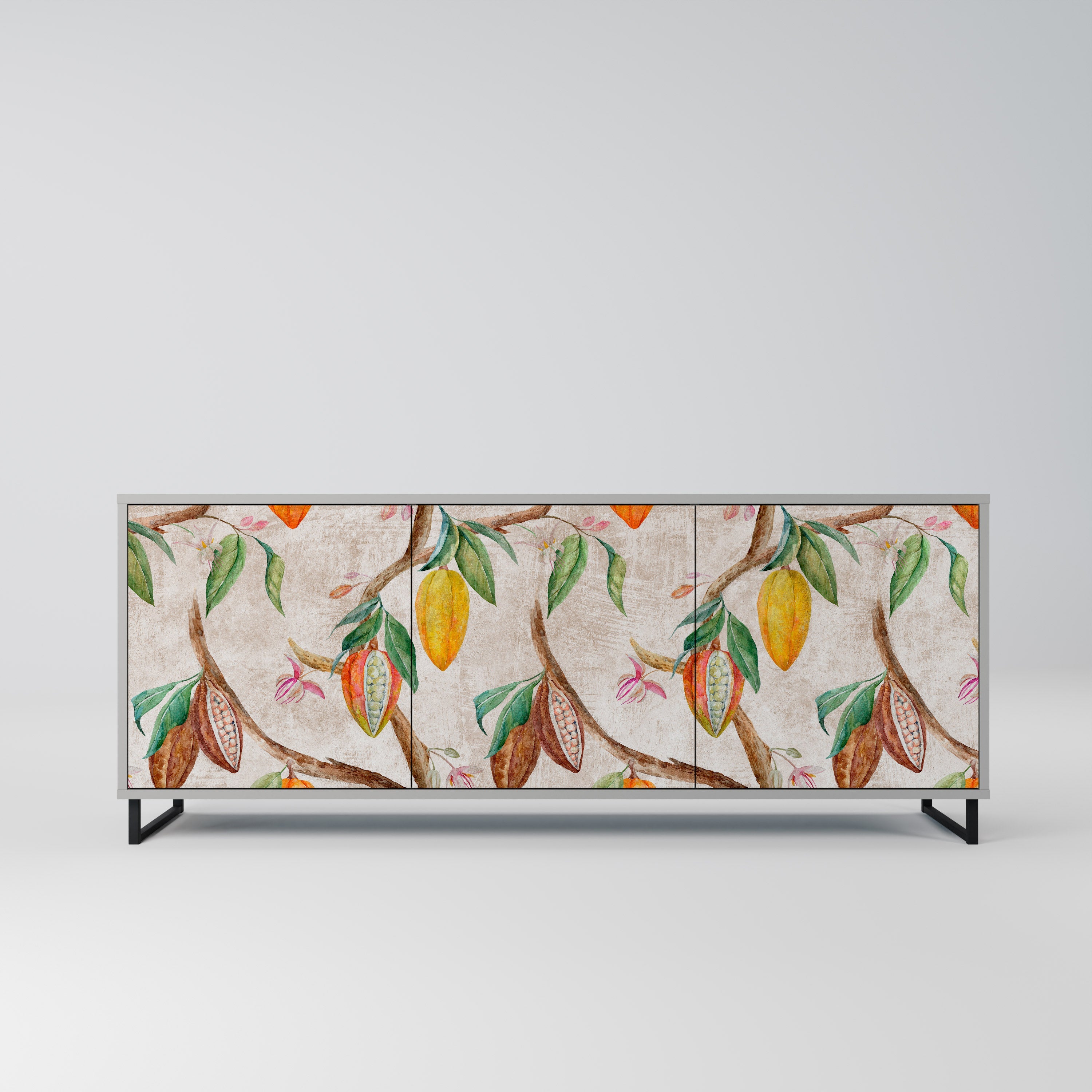 COCOA FRUITS 3-türiges Sideboard in grauer Ausführung