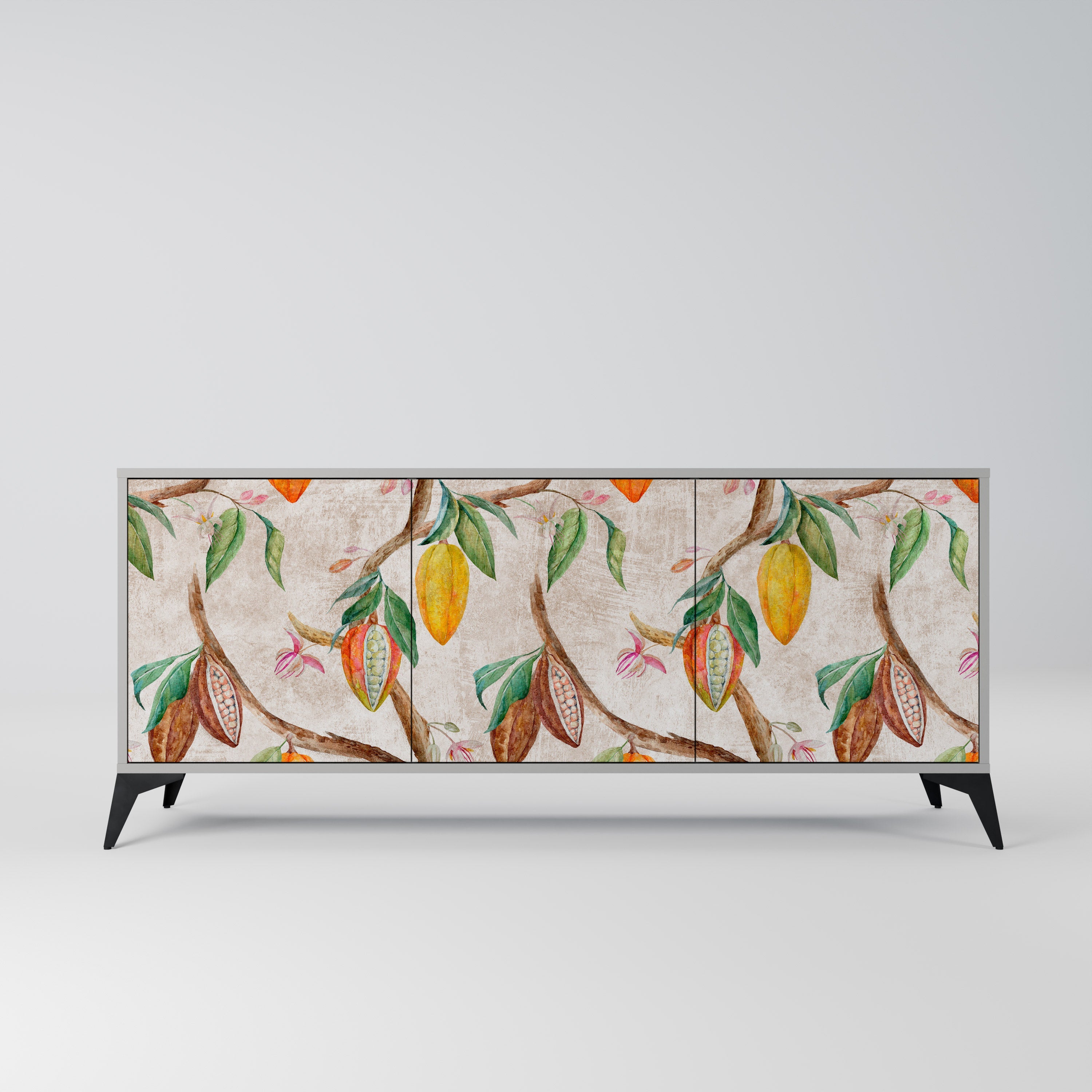 COCOA FRUITS 3-türiges Sideboard in grauer Ausführung