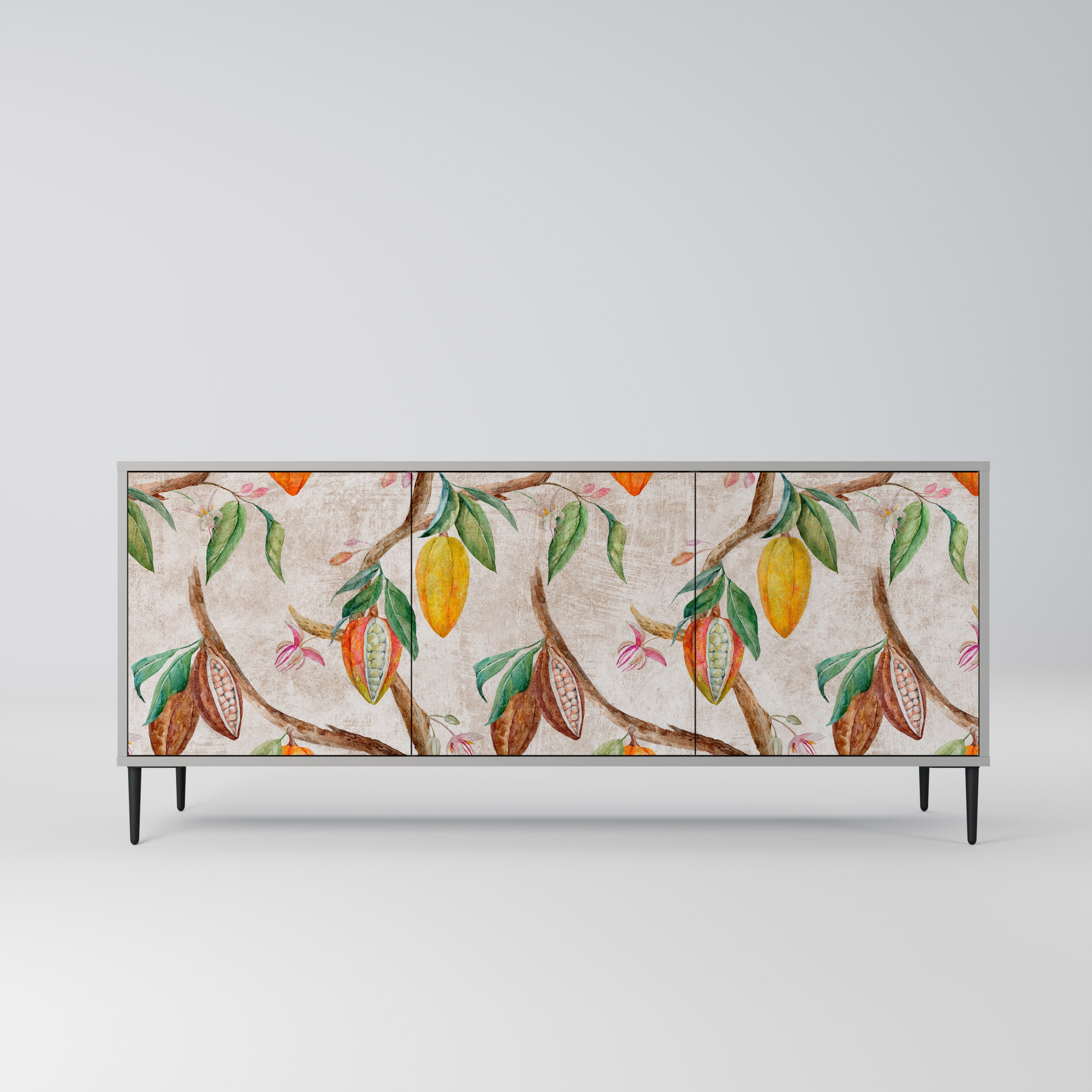 COCOA FRUITS 3-türiges Sideboard in grauer Ausführung