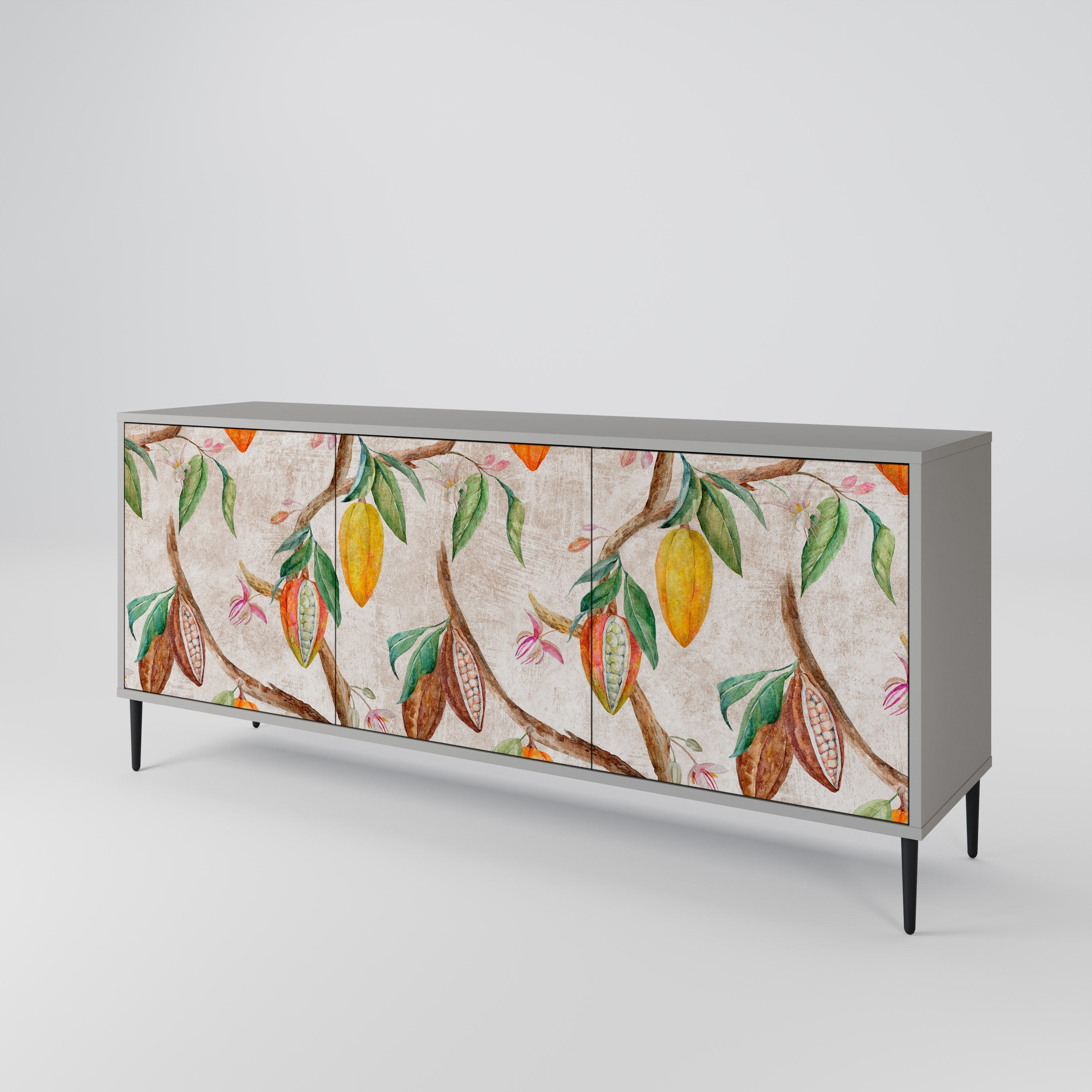 COCOA FRUITS 3-türiges Sideboard in grauer Ausführung