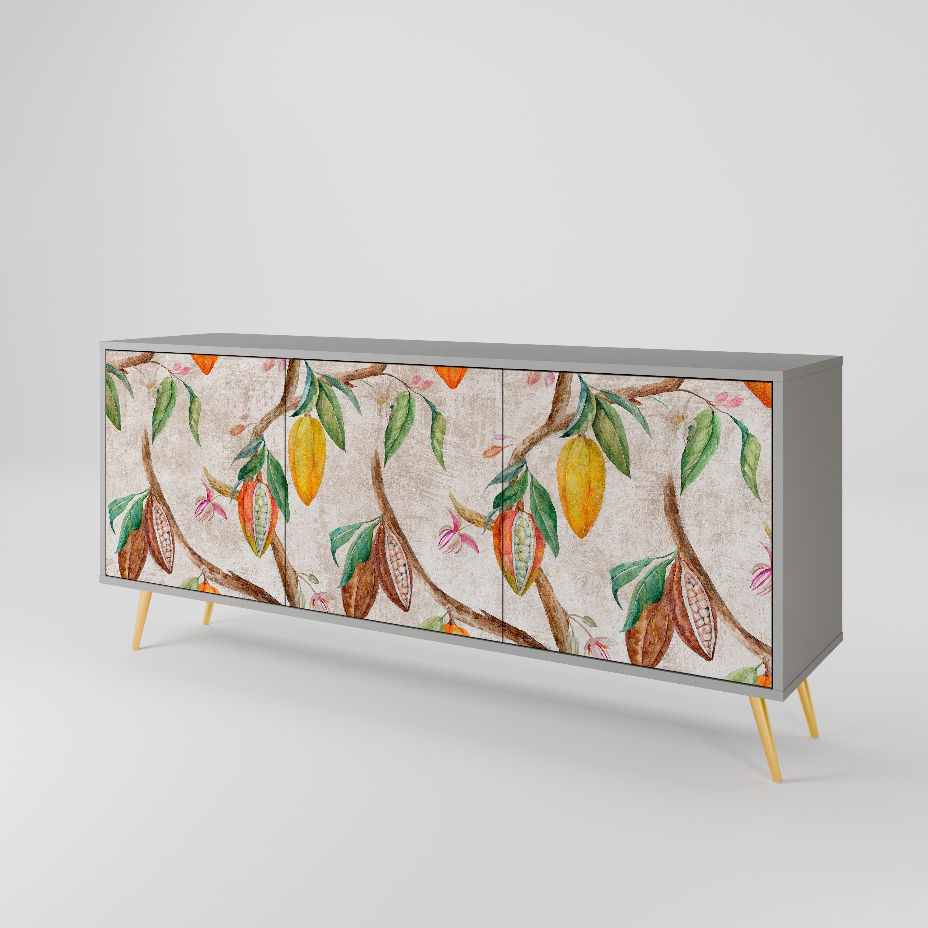 COCOA FRUITS 3-türiges Sideboard in grauer Ausführung