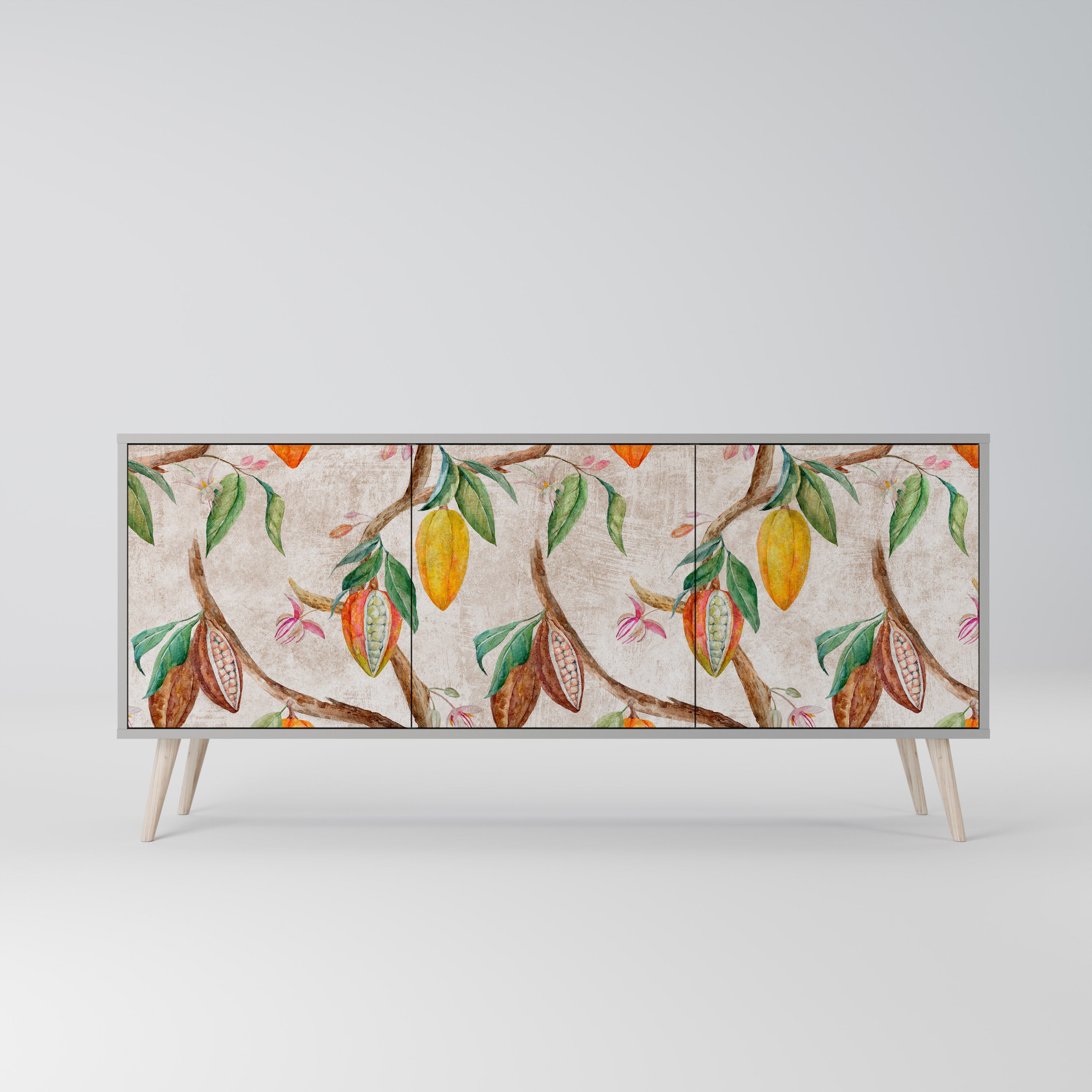 COCOA FRUITS 3-türiges Sideboard in grauer Ausführung