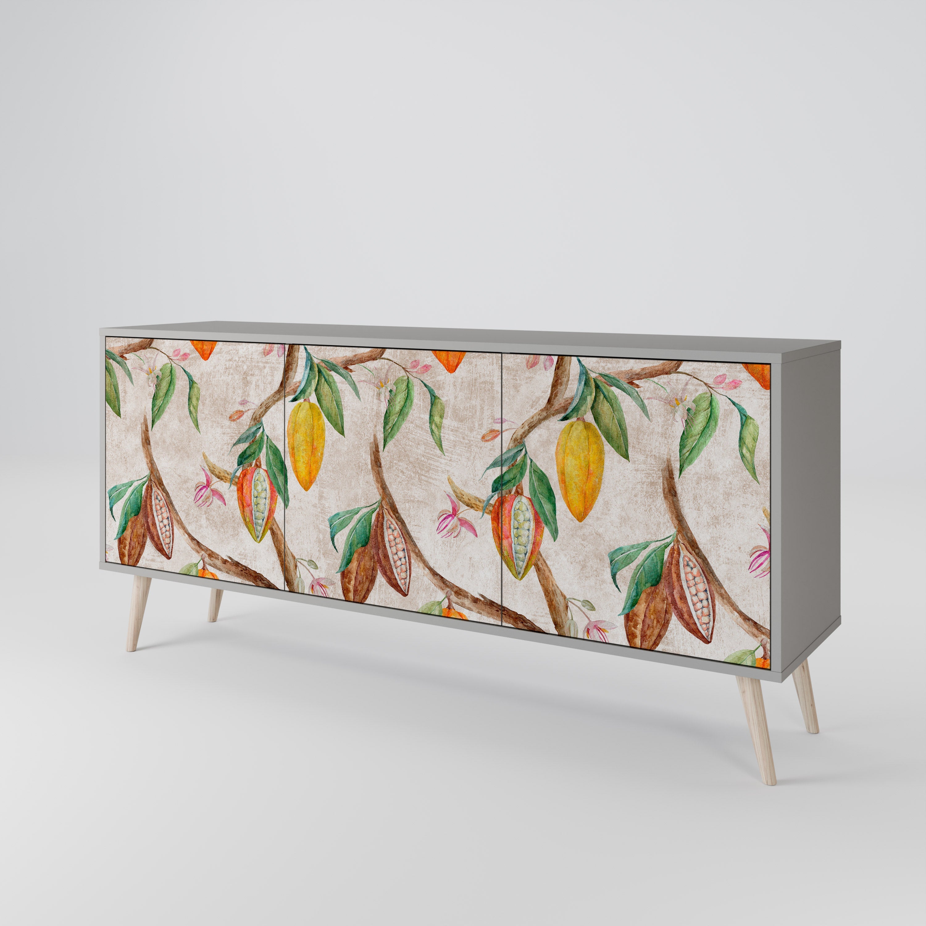 COCOA FRUITS 3-türiges Sideboard in grauer Ausführung