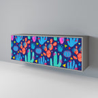 CACTUS VIBES Sideboard mit 3 Türen in Grau