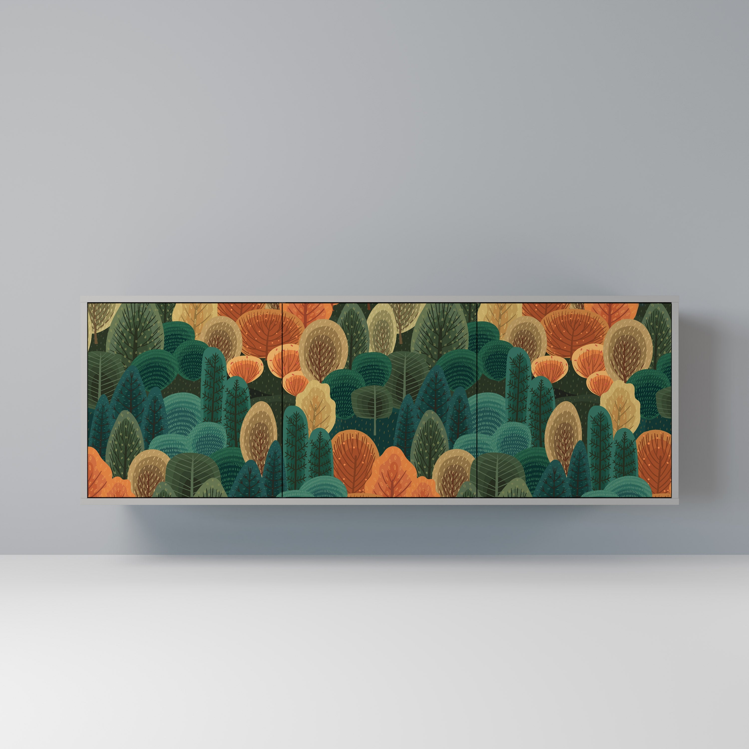AUTUMN KALEIDOSCOPE Sideboard mit 3 Türen in grauer Ausführung