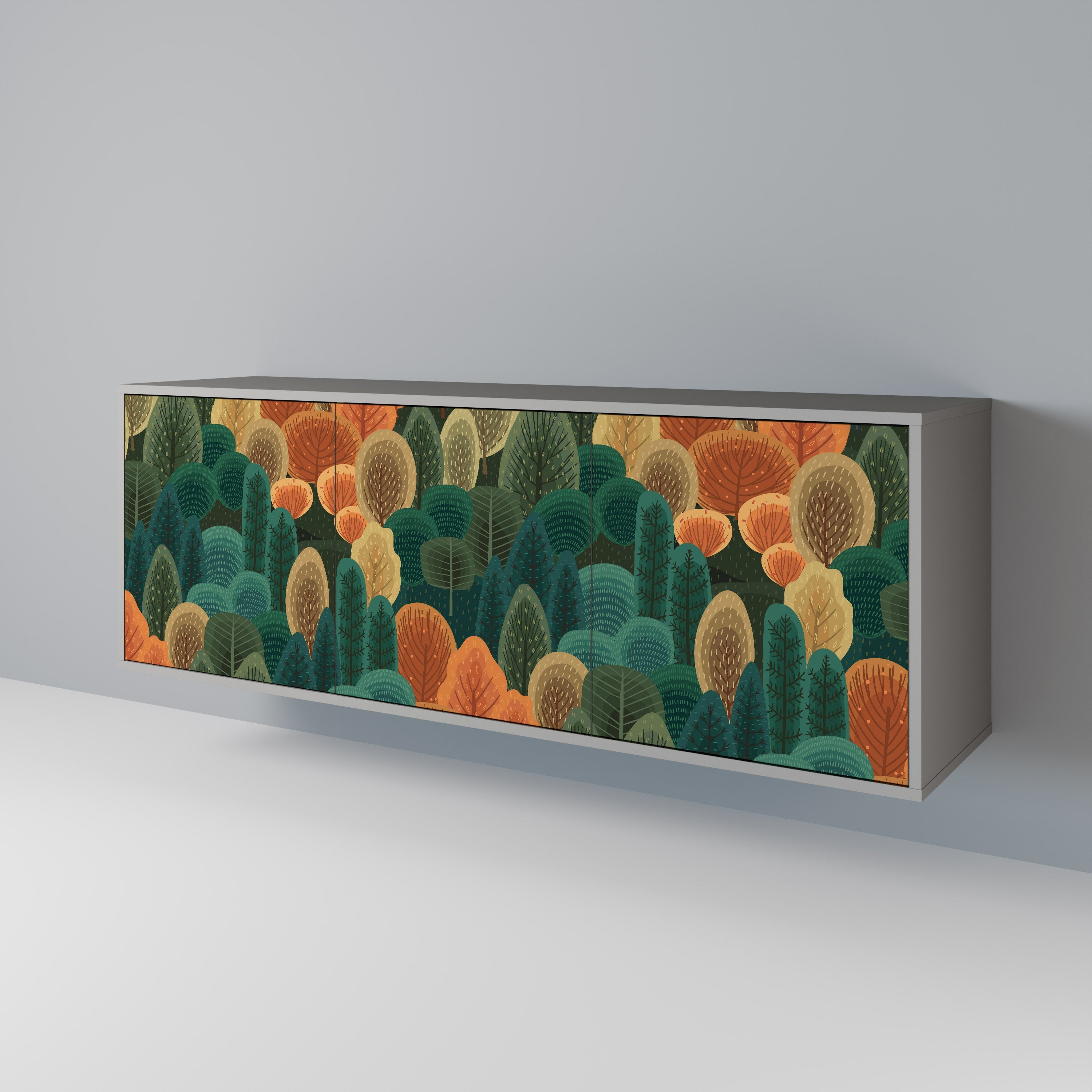 AUTUMN KALEIDOSCOPE Sideboard mit 3 Türen in grauer Ausführung