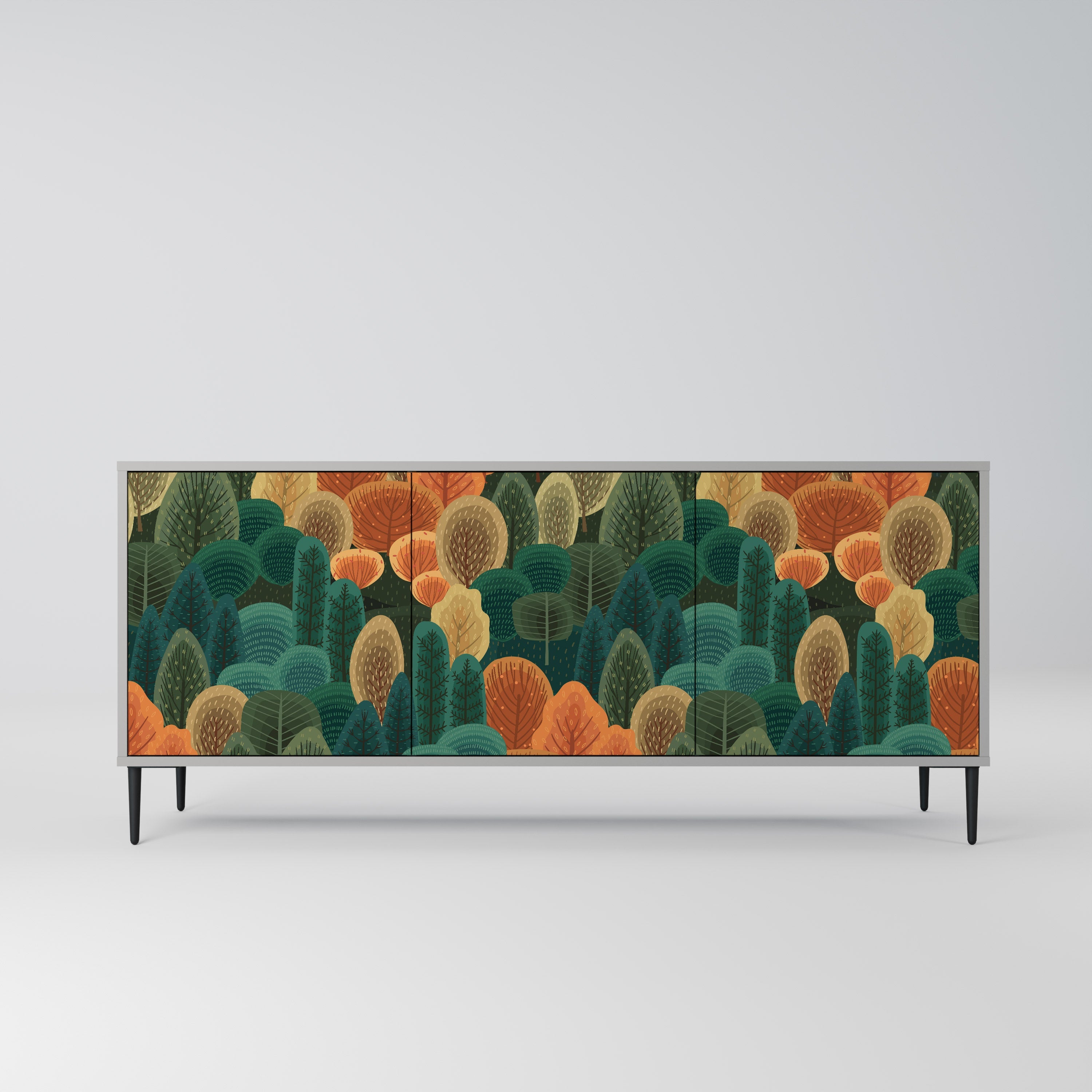 AUTUMN KALEIDOSCOPE Sideboard mit 3 Türen in grauer Ausführung
