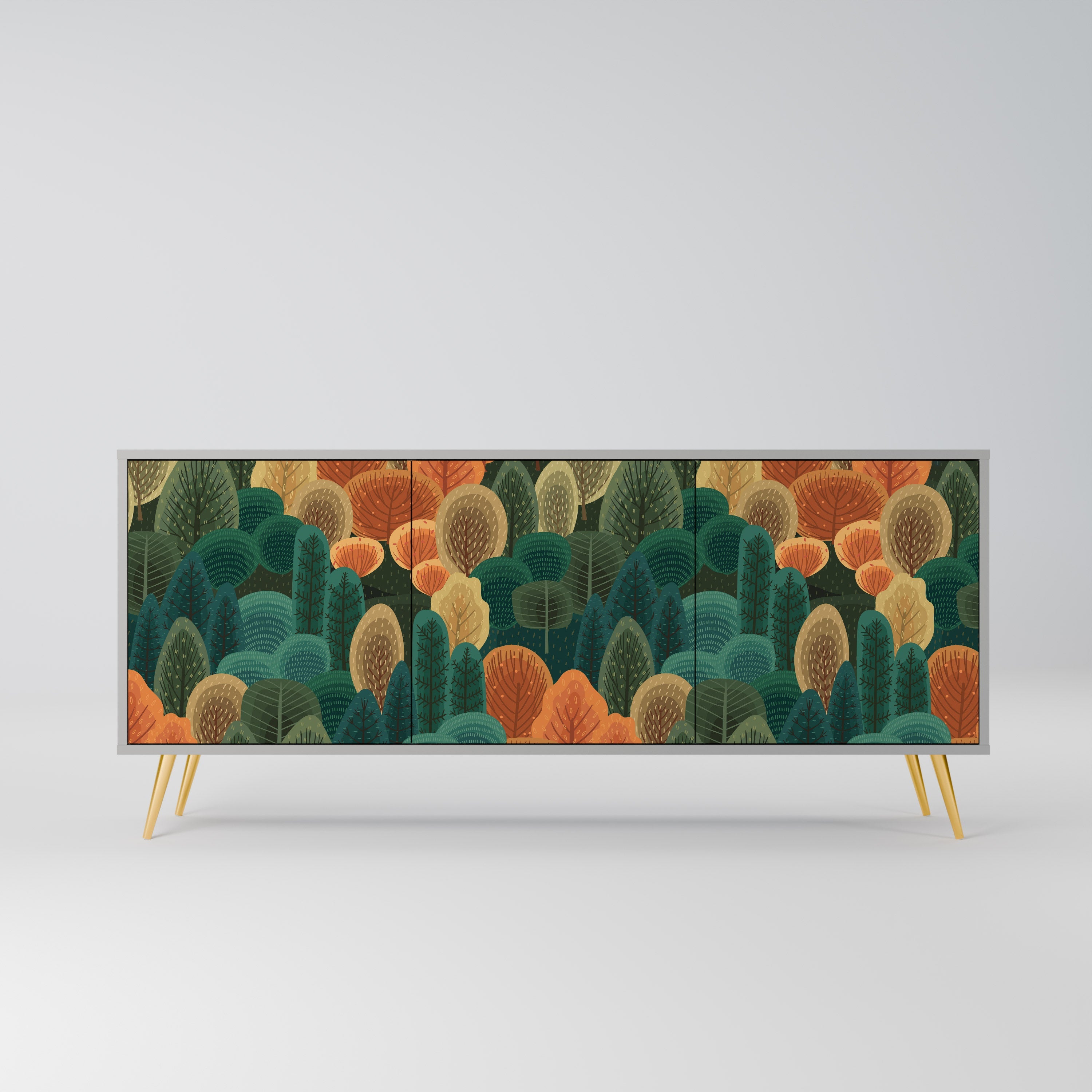 AUTUMN KALEIDOSCOPE Sideboard mit 3 Türen in grauer Ausführung