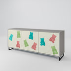 GUMMY BEARS Sideboard mit 3 Türen in Grau