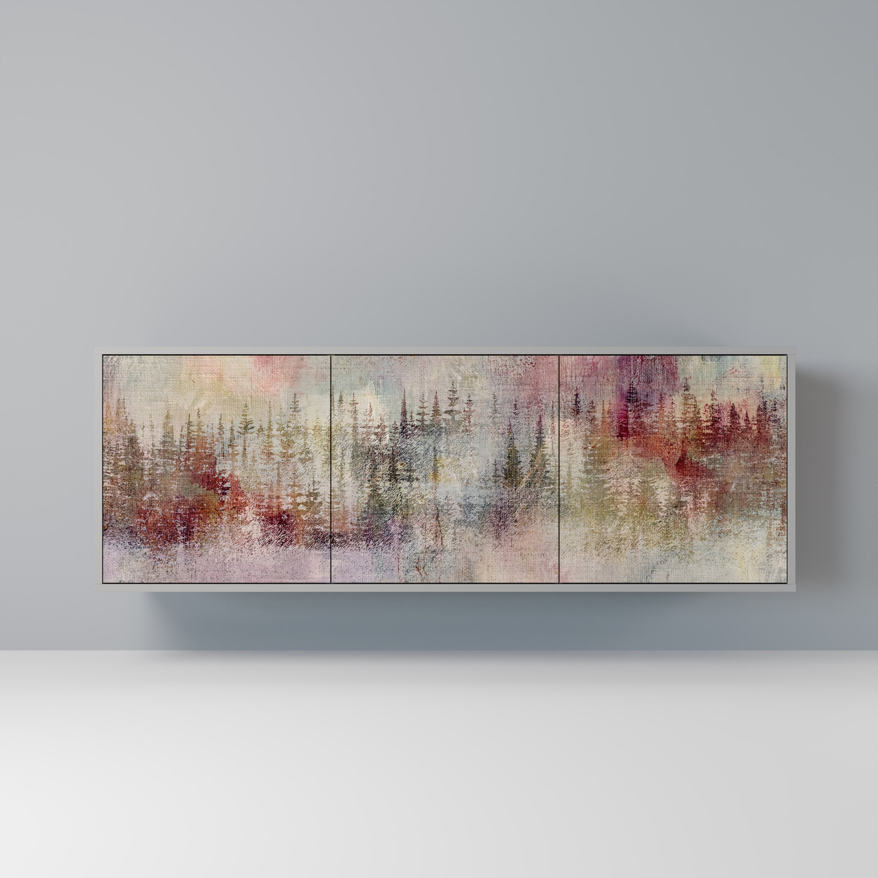 VEILED SUMMIT 3-türiges Sideboard in grauem Finish