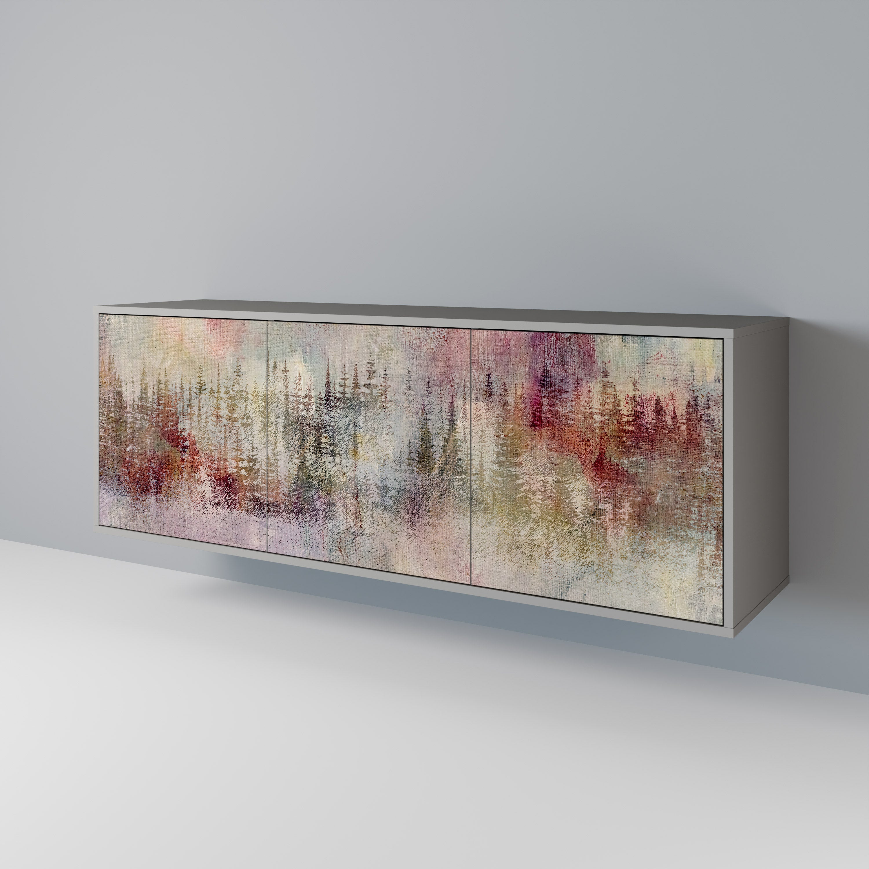 VEILED SUMMIT 3-türiges Sideboard in grauem Finish