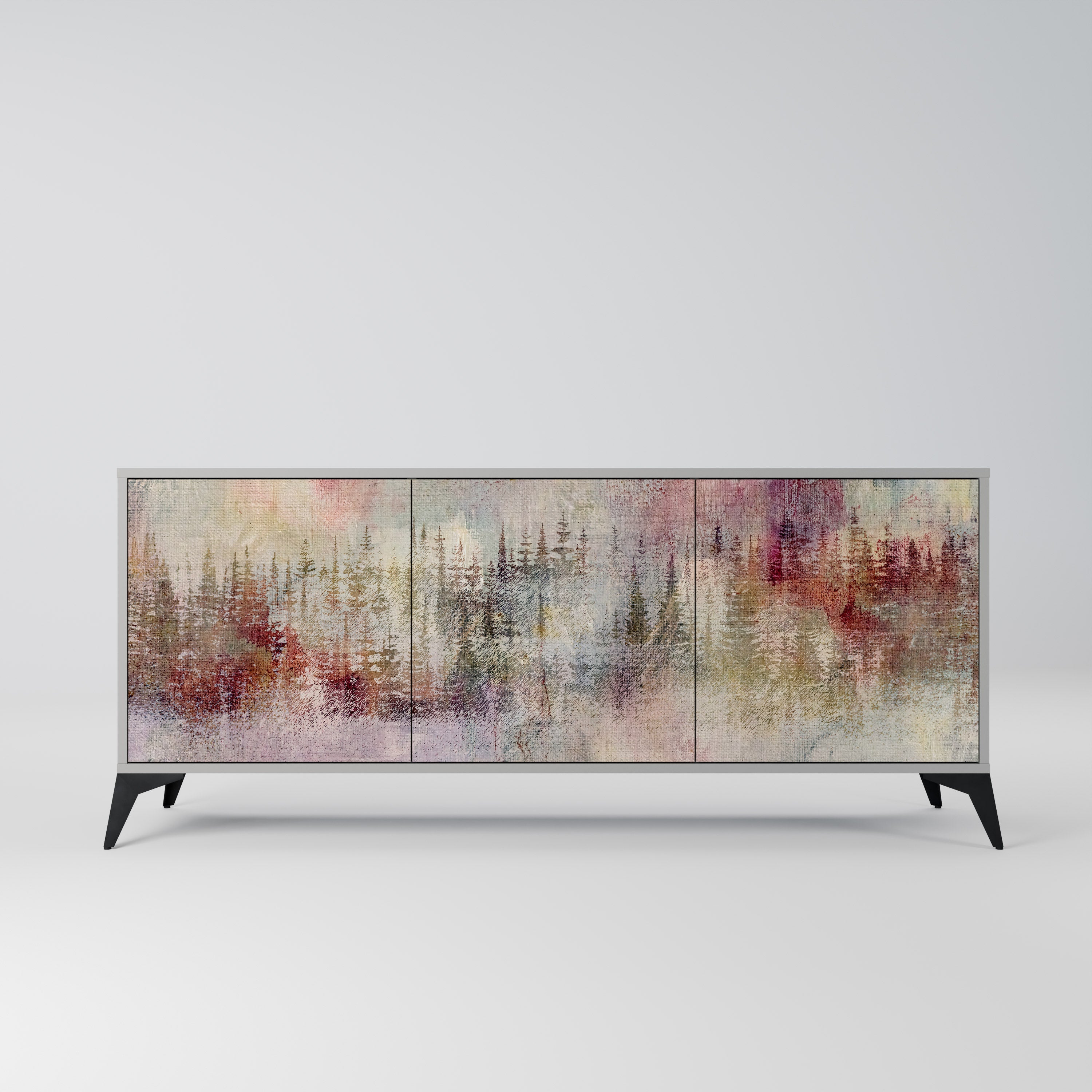 VEILED SUMMIT 3-türiges Sideboard in grauem Finish