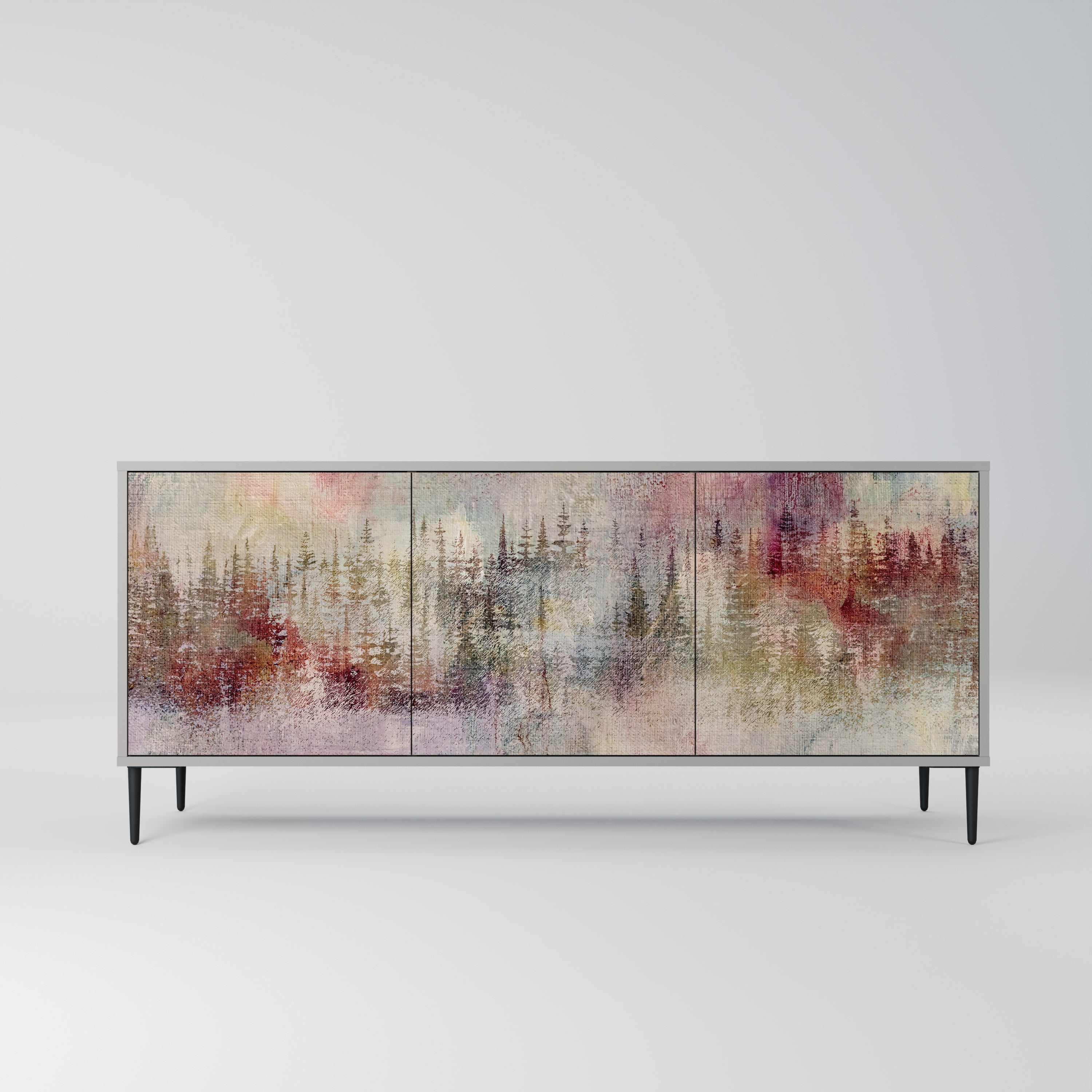 VEILED SUMMIT 3-türiges Sideboard in grauem Finish