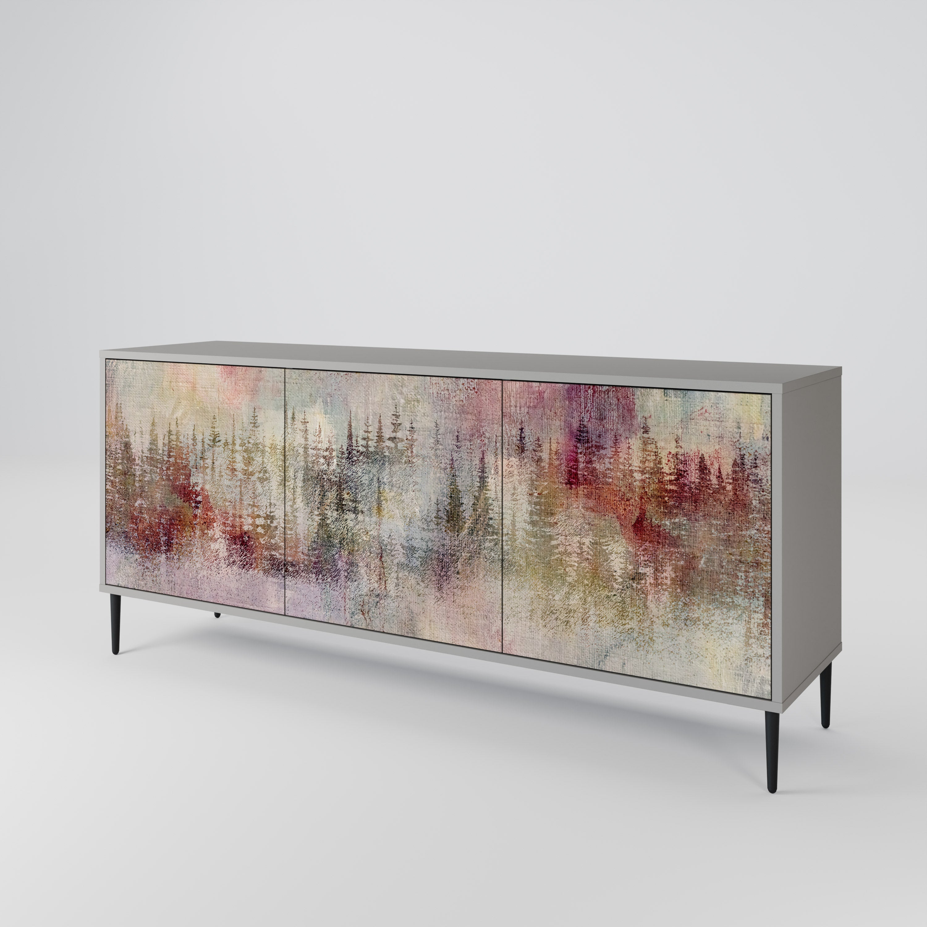 VEILED SUMMIT 3-türiges Sideboard in grauem Finish