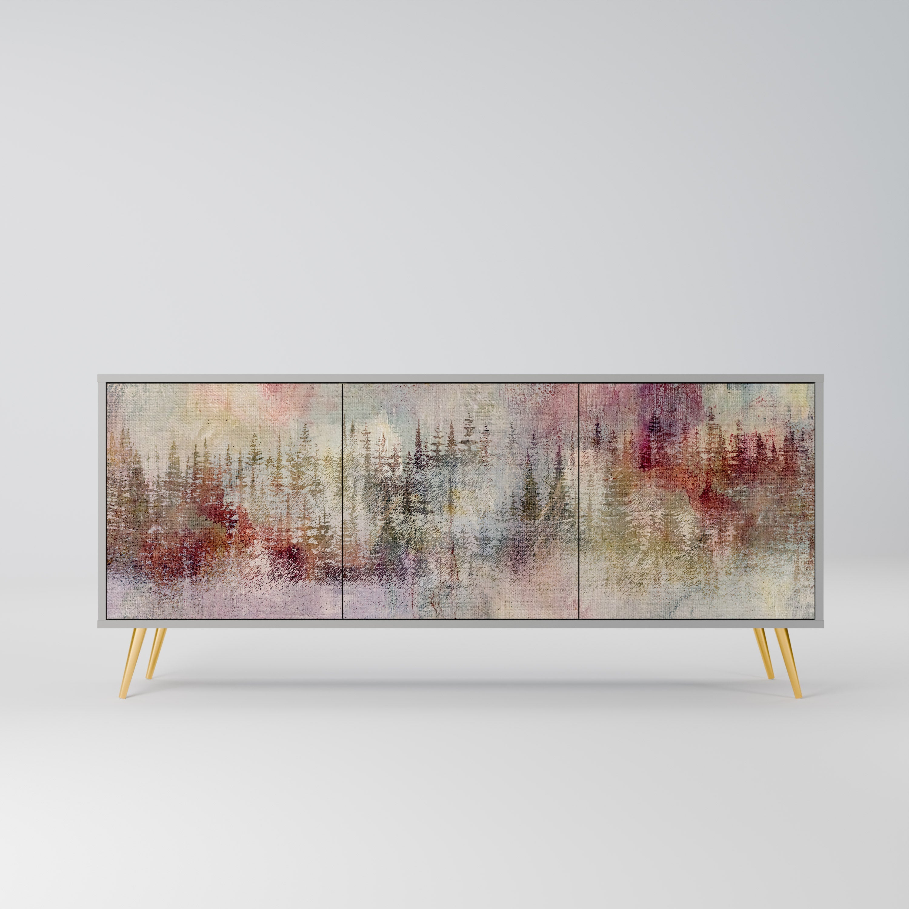 VEILED SUMMIT 3-türiges Sideboard in grauem Finish