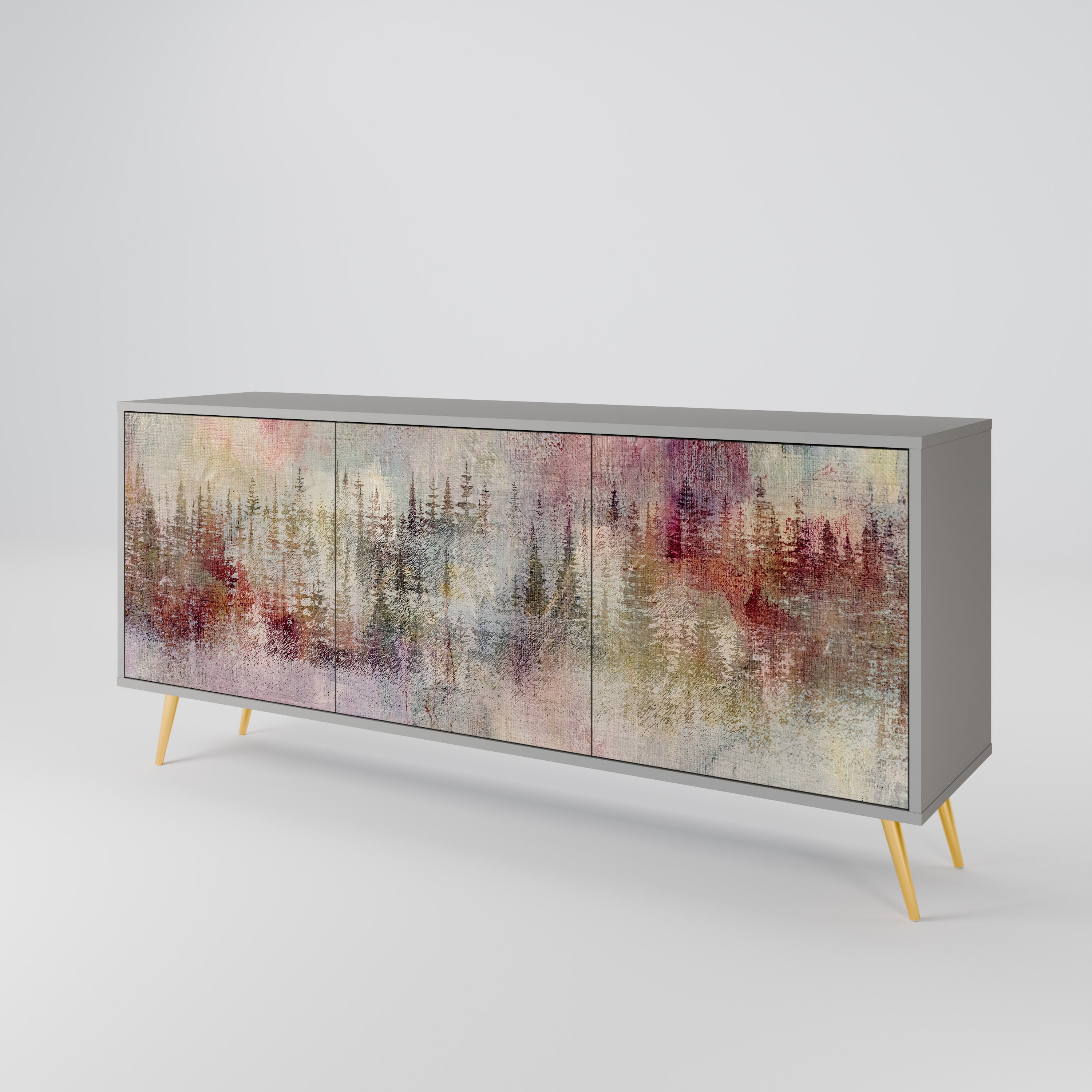 VEILED SUMMIT 3-türiges Sideboard in grauem Finish