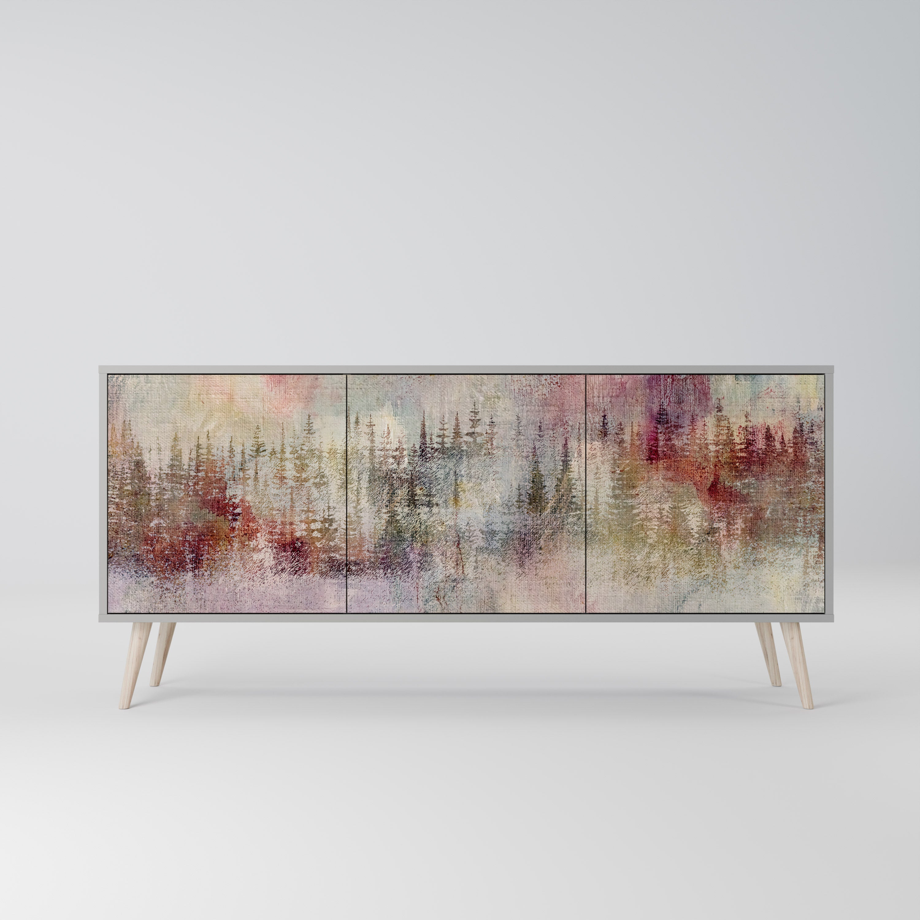 VEILED SUMMIT 3-türiges Sideboard in grauem Finish