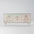 DELICATE BEAUTY Sideboard mit 3 Türen in Grau
