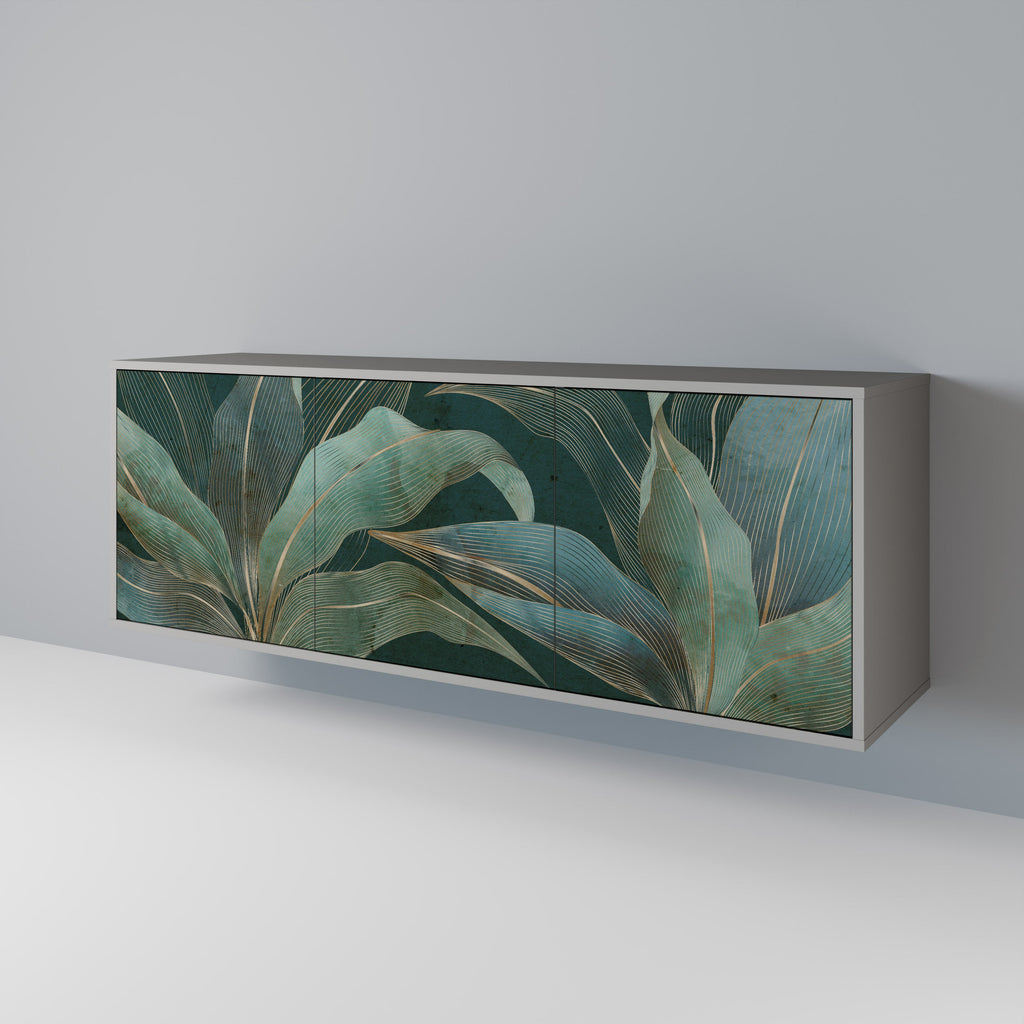 ROYAL GREEN Sideboard mit 3 Türen in grauem Finish