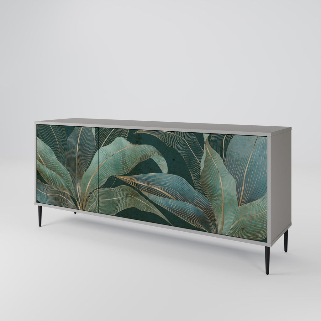 ROYAL GREEN Sideboard mit 3 Türen in grauem Finish