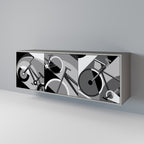 BIKE ENERGY Sideboard mit 3 Türen in Grau