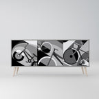 BIKE ENERGY Sideboard mit 3 Türen in Grau