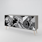 BIKE ENERGY Sideboard mit 3 Türen in Grau