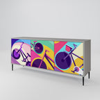 BIKE DREAMS Sideboard mit 3 Türen in Grau