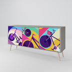 BIKE DREAMS Sideboard mit 3 Türen in Grau