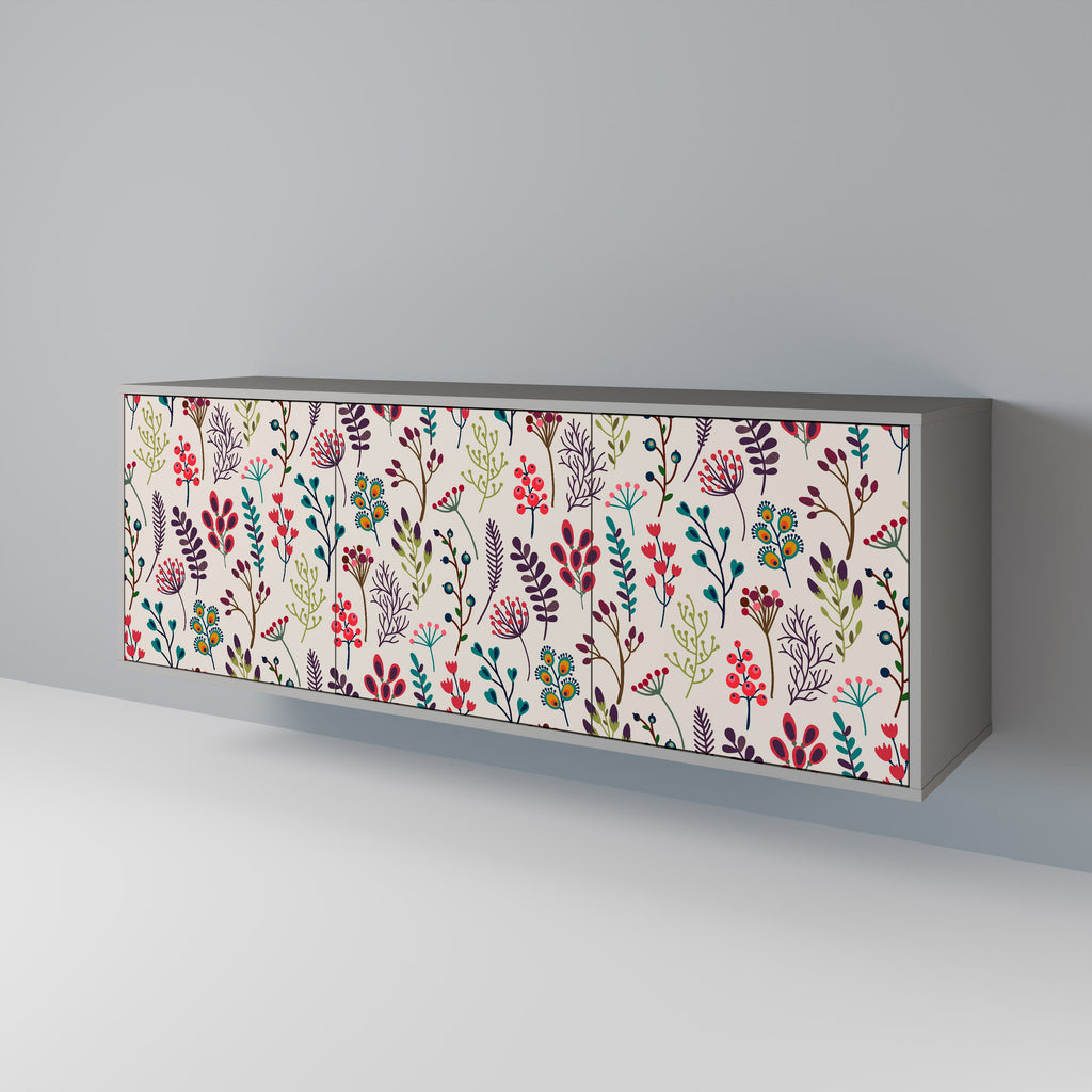 AUTUMN SUNDRIES Sideboard mit 3 Türen in grauem Finish