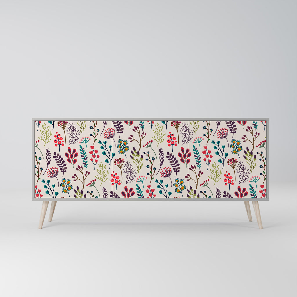 AUTUMN SUNDRIES Sideboard mit 3 Türen in grauem Finish