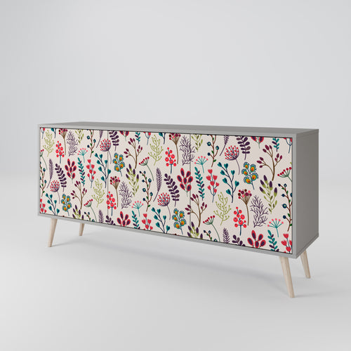 AUTUMN SUNDRIES Sideboard mit 3 Türen in Grau
