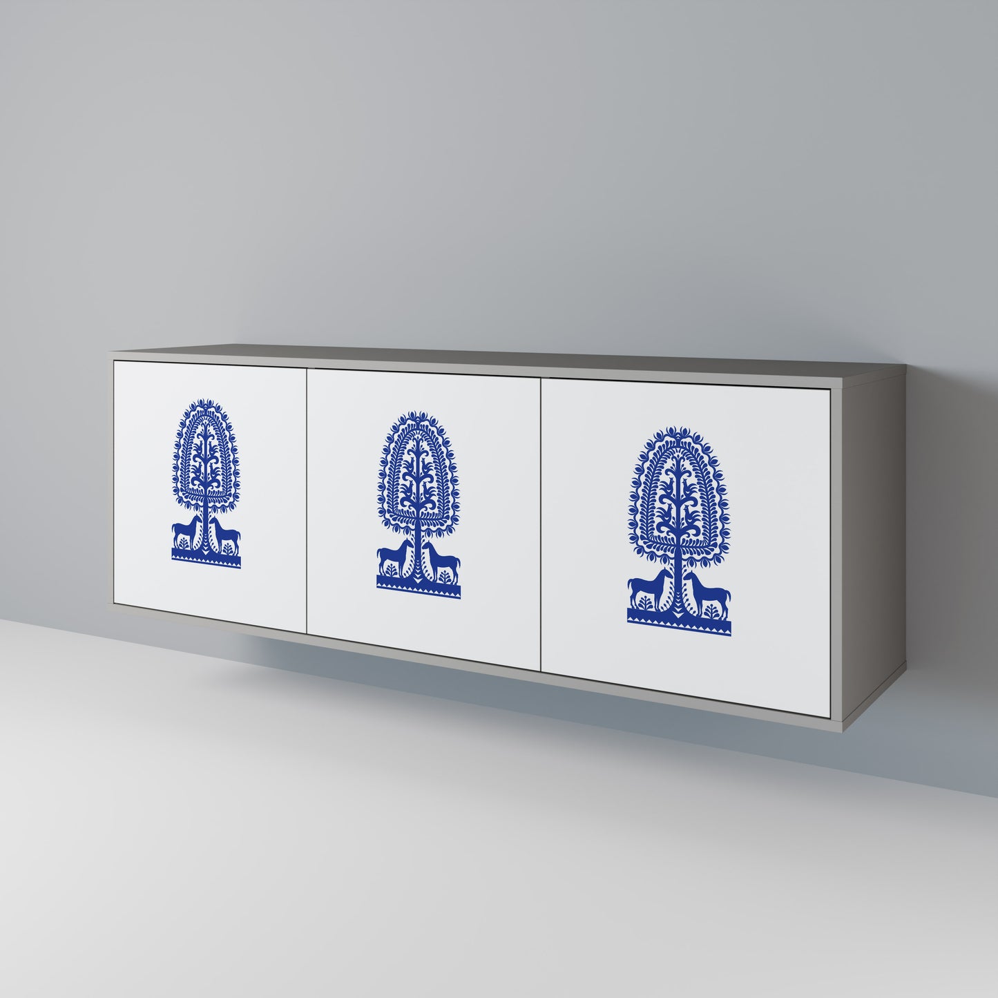 POLISH FOLK ART 3-türiges Sideboard