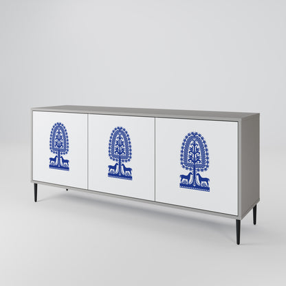 POLISH FOLK ART 3-türiges Sideboard