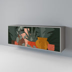 TROPICAL COMPOSITION Sideboard mit 3 Türen in Grau