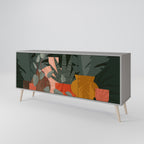 TROPICAL COMPOSITION Sideboard mit 3 Türen in Grau