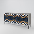 ARTFUL GEOMETRY Sideboard mit 3 Türen in Grau