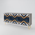 ARTFUL GEOMETRY Sideboard mit 3 Türen in Grau