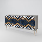 ARTFUL GEOMETRY Sideboard mit 3 Türen in Grau