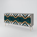 ARTISTIC GEOMETRY Sideboard mit 3 Türen in Grau