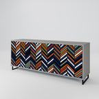 VIBRANT PATCHWORK Sideboard mit 3 Türen in Grau