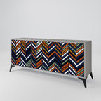 VIBRANT PATCHWORK Sideboard mit 3 Türen in Grau