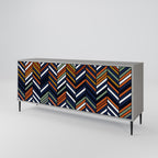 VIBRANT PATCHWORK Sideboard mit 3 Türen in Grau